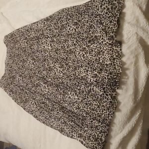 Leopard print midi skirt